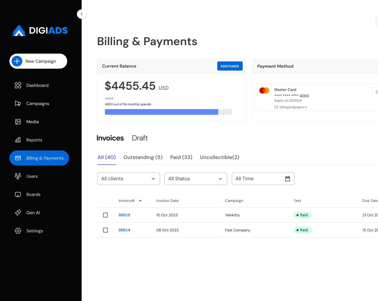 DigiAds Billing